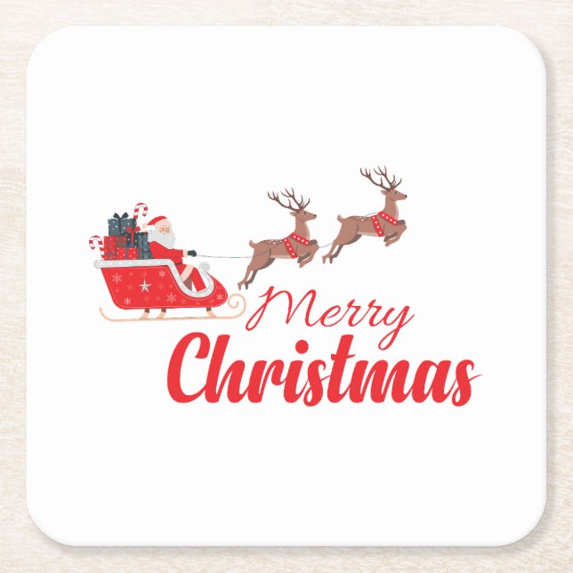 Juldesign och renar underlägg papper kvadrat (Framsidan)