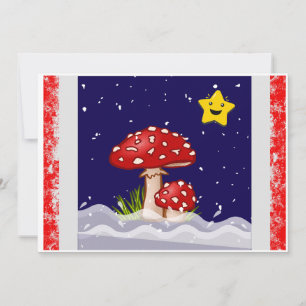 Juldesign svamp inbjudningar