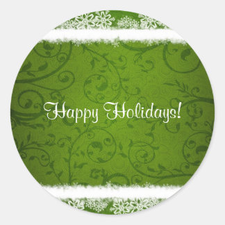 Juldesignmärke Runt Klistermärke