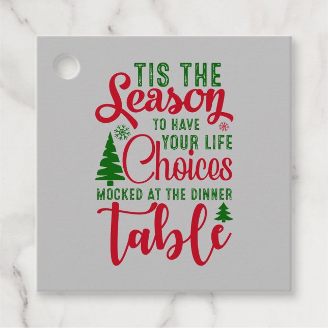 Juldesignsäsongen för val gåvor etiketter (Framsida)