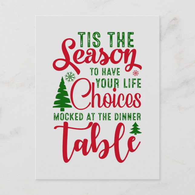 Juldesignsäsongen för val helg vykort (Framsida)