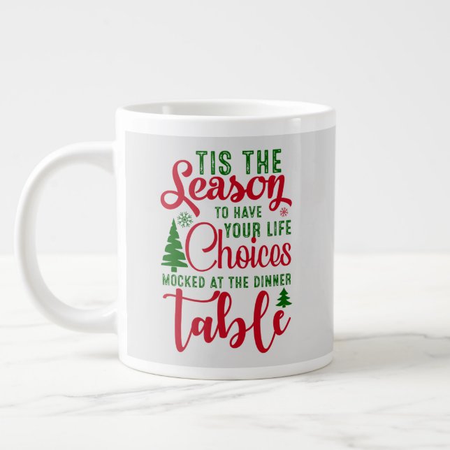 Juldesignsäsongen för val jumbo mugg (Vänster)