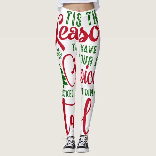 Juldesignsäsongen för val leggings (Framsida)