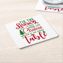 Juldesignsäsongen för val underlägg papper kvadrat