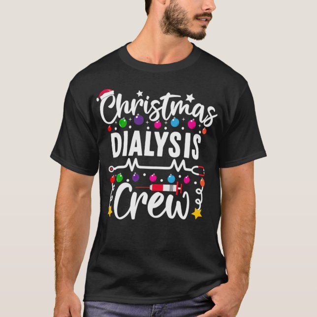Juldialysbesättning Nurse Doktor Tech Nephrolo T Shirt (Framsida)