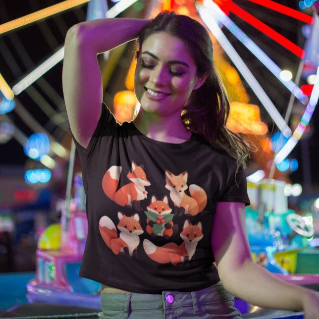 Juldimma - Gruppen Cute Foxes T Shirt (Skapare uppladdad)