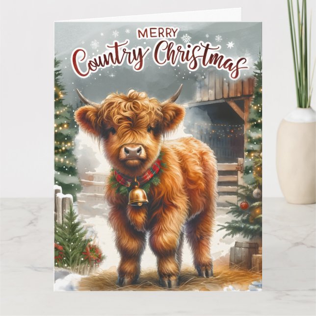 Juldimmigt kort (Framsida)