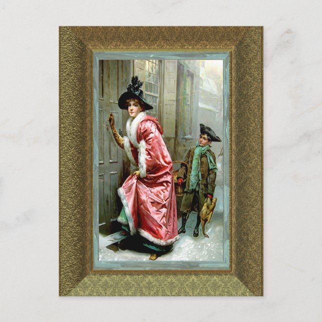 Juldinare II Victorian Helg Vykort (Framsida)