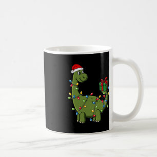 Juldinosaur med Ljus Roligt Boys Kids Julafton Kaffemugg