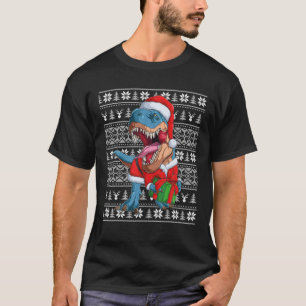 Juldinosaur T Rex Jultomten-kostym för B Shirt