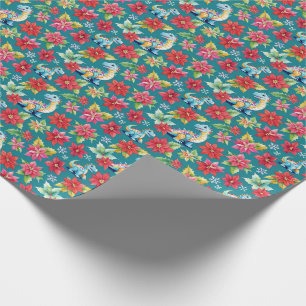 Juldinosaurier och Poinsettias Presentpapper