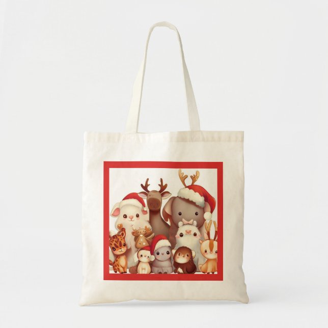 Juldjur 3 Tote Bag Tygkasse (Framsidan)