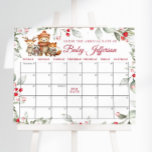 Juldjur Gissa förfallodatumkalender Poster<br><div class="desc">Ändra dagar i enlighet med den månad du behöver, gå till länken Redigera med Design Verktyg om du vill flytta förfallodatumet till en annan dag. HUR DU SPELAR UT: Gäster undertecknar kalendern med sina prognoser för baby födelsedag. Gästen som ska gissa födelsedatumet (eller det närmaste) vinner spelet! *** Ange H168...</div>