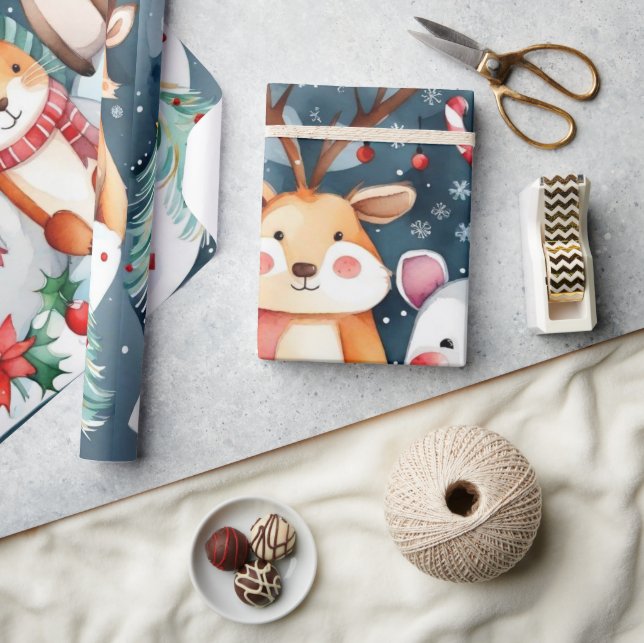 Juldjur Jultomten Wrapping Papper Presentpapper (Hantverk)