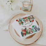 Juldjur Vinter Baby Shower Pappersservett<br><div class="desc">Vi presenterar vår fantastiska vinterjultema,  babyskor party-servetter! Det här fina sortimentet har en charmig uppsättning vattenfärgade illustrationer,  som visar vackra djur som donerar tomtarkostumer för att ge en visuell beröring till firande. Om du vill ha hjälp med ett vänligt meddelande via zazzle.</div>