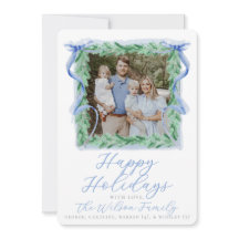 Juldkort med vattenfärg och båge