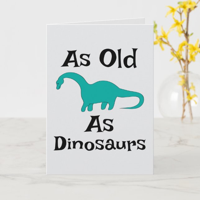 Juldkort Så Gammal Som Dinosaurier Kort (Gul blomma)