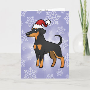 JulDobermanPinscher (diskettöron) Helgkort