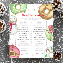 Juldonuts baby shower Skulle hon hellre spel