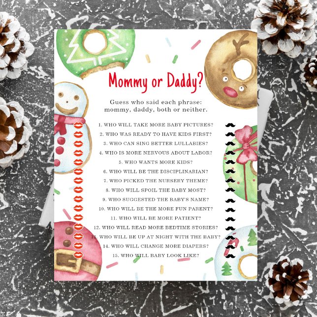 Juldonuts kakor - mamma eller pappa spel (Skapare uppladdad)