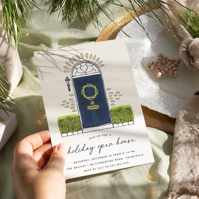 Juldörr vid flottan | Helgdag Open House Inbjudningar (Skapare uppladdad)