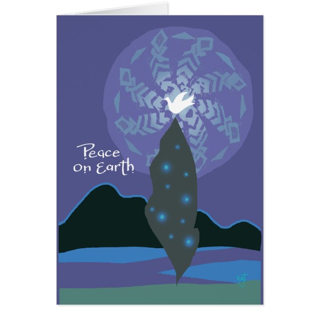 Juldove Fredshälsningskort Hälsningskort (Framsidan)