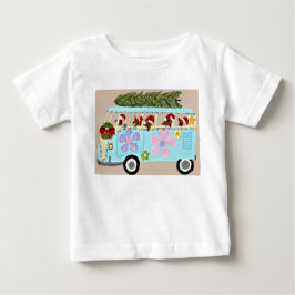 Juldoxar i hippiebil t shirt