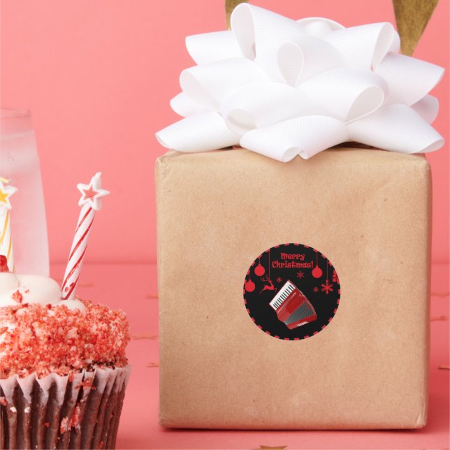 Juldragspelaren Runt Klistermärke (Fest)