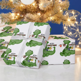 Juldrakmer Dragon-Helgdag som omsluter papper Presentpapper