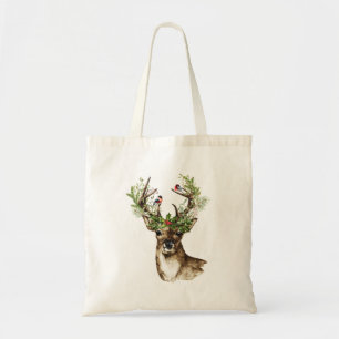 Juldräkt med julklapp Hjort Tygkasse
