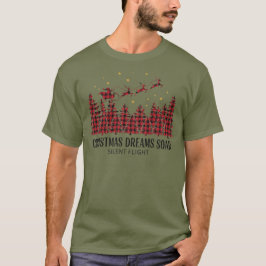 Juldrömmar svävar tyst flyg t shirt