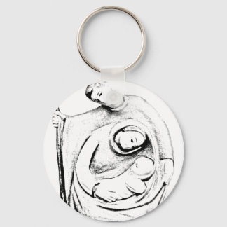 Juldrömsscenen. Jul och Helgdag Nyckelring