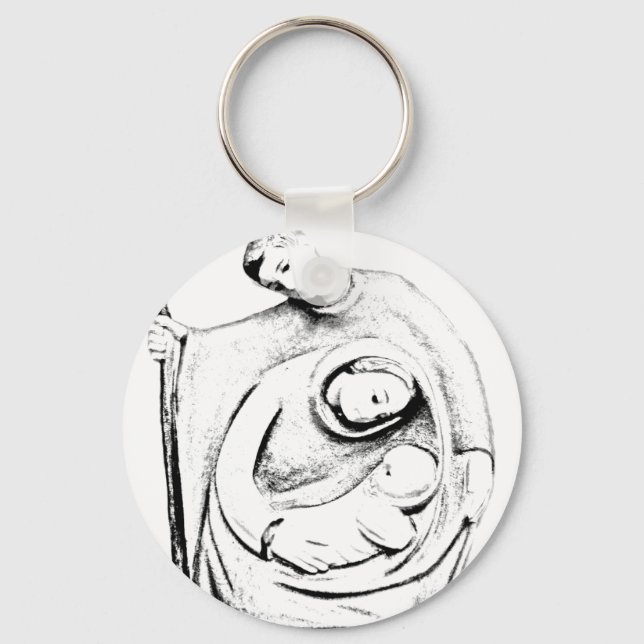 Juldrömsscenen. Jul och Helgdag Nyckelring (Framsida)