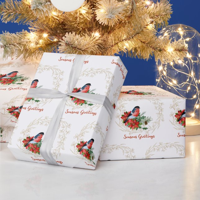 Julduk med Kardinal och Guldkrans Presentpapper (Helgdagar)