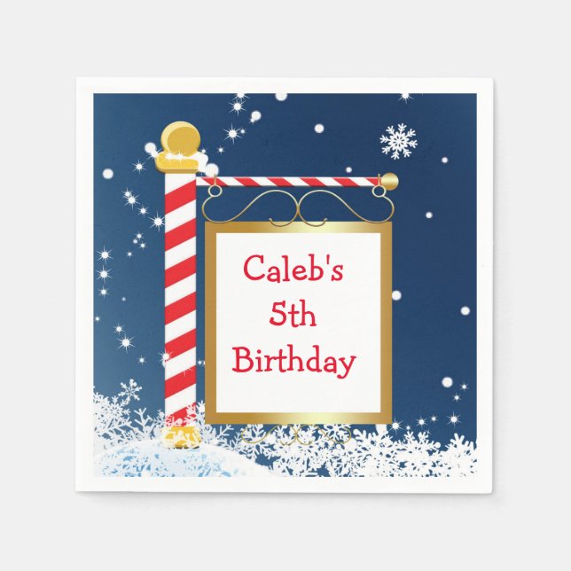 Julduk North Pole Julfest Servetter (Framsidan)