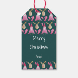 Juldvärgar och julklappar med handskar presentetikett