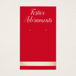 Juleavläsningskort för Red and Guld Visning Visitkort