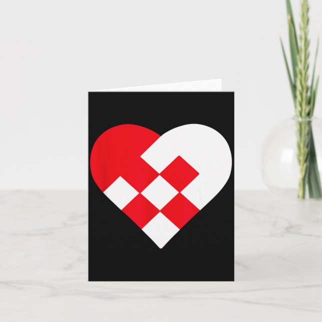 Julehjerte Danish Pleated Christmas Hearts  Kort (Framsida)