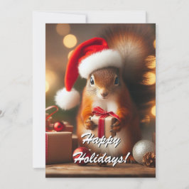 Julekorre Holding Gift Anpassade Card Julkort