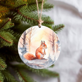 Julekorre i Winter Woodland Wonderland Julgransprydnad Keramik