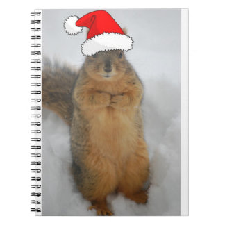 Julekorre med Santa Squirrel Anteckningsbok
