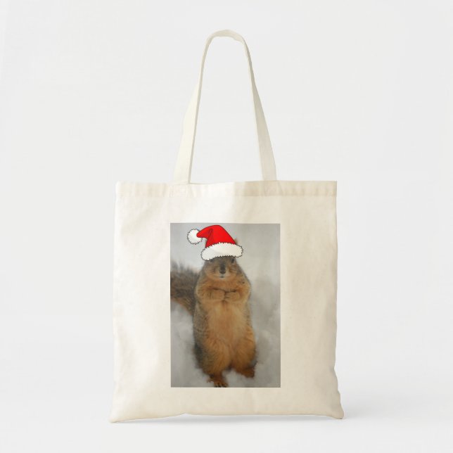 Julekorre med Santa Squirrel Tygkasse (Framsidan)