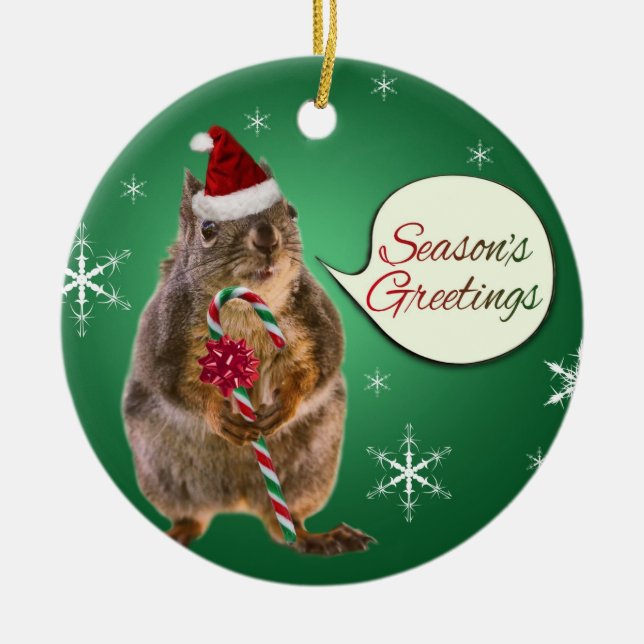 Julekorre med snöflingor julgransprydnad keramik (Framsidan)