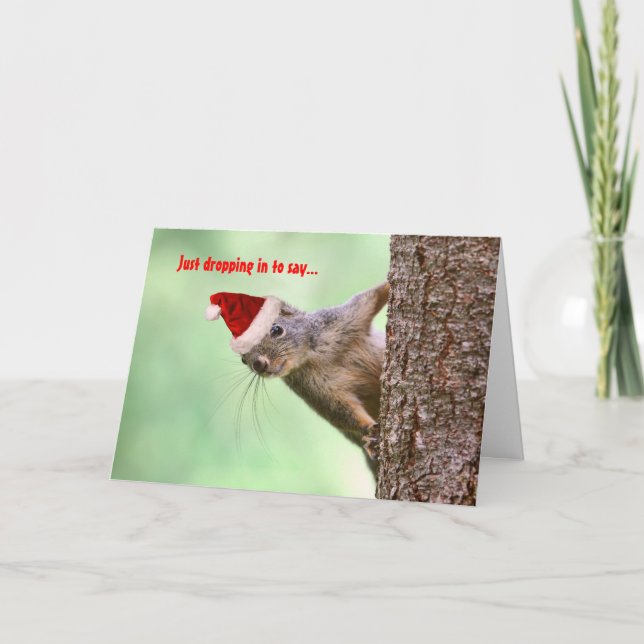 Julekorre på Träd Helgkort (Framsida)
