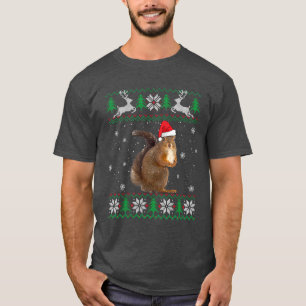 Julekorren Älskare Santa Hat Animals T Shirt