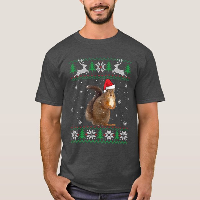 Julekorren Älskare Santa Hat Animals T Shirt (Framsida)