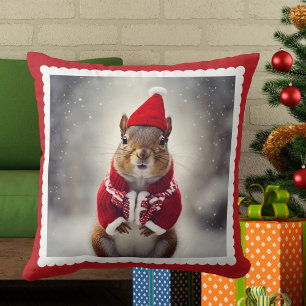 Julekorren Cute Santa Winter Outfit Kudde