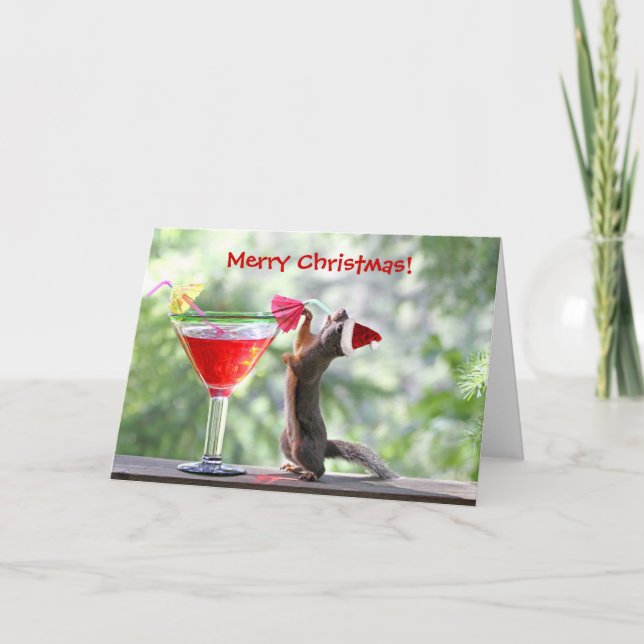 Julekorren Dricker en Cocktail Helgkort (Framsida)