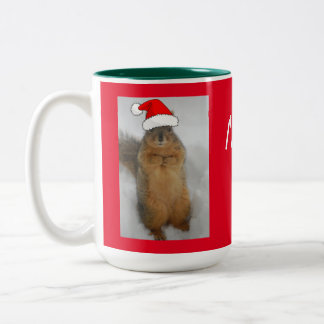 Julekorren med Santa Hat Två-Tonad Mugg