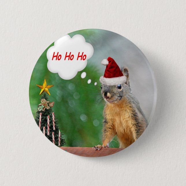 Julekorreordstäv Ho Ho Ho Knapp (Framsida)